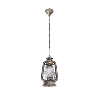gold bronze kerosene pendant light vintage loft metal ceiling chain hanging lamp with glass lampshade for bar bedside lighting