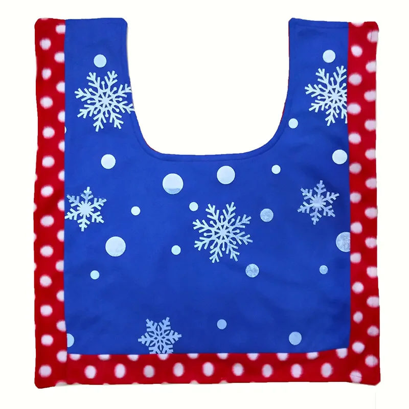 Рождественский толстый фланелевый Роскошный чехол на сиденье для унитаза мягкий