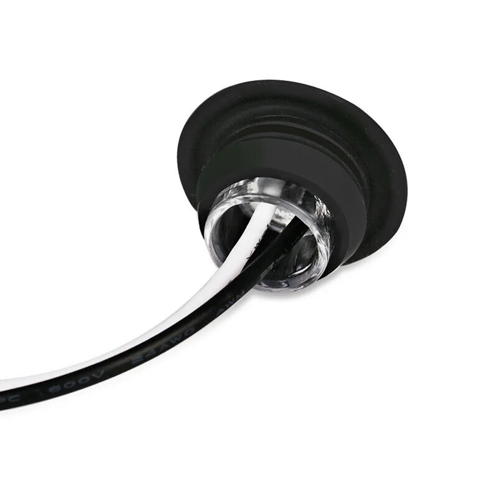 

Truck Turn Signal Lights Side Marker 12V Round Car Auto White Built-in