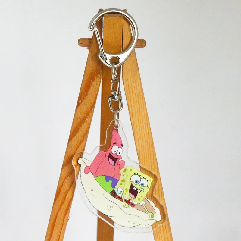 7 видов стилей персонажи мультфильма Губка Боб акриловая цепочка для ключей