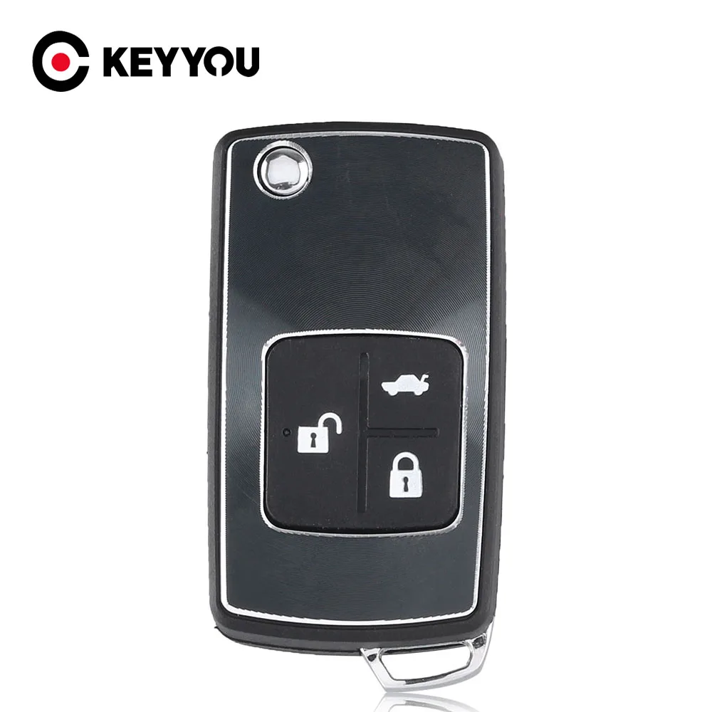 KEYYOU чехол для ключей Chevrolet Epica 3 кнопки пульт дистанционного управления откидной