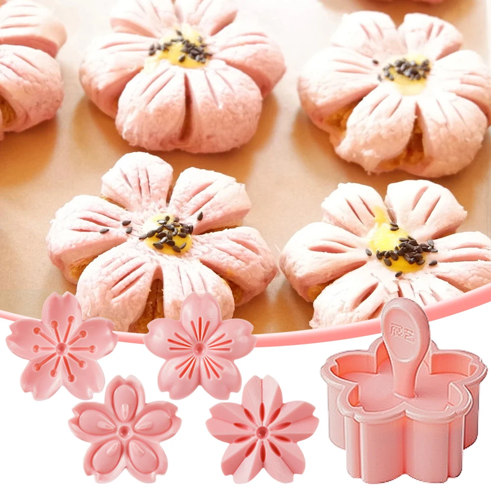 

Форма розового цветка вишни, пресс-штамп для выпечки печенья, резак, форма для помадки, формы для выпечки торта, инструменты для резки, трафа...
