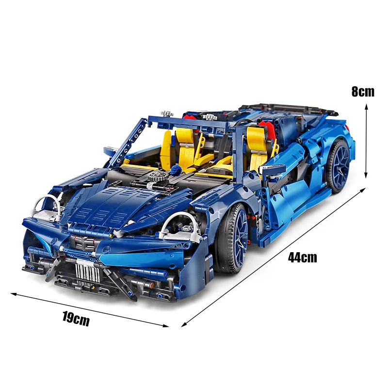 

Yeshin 009 MOC High-tech Blue Hypercar Roadster Model Super Racing Car Building Blocks Bricks Boy Toys Kids Christmas Gifts