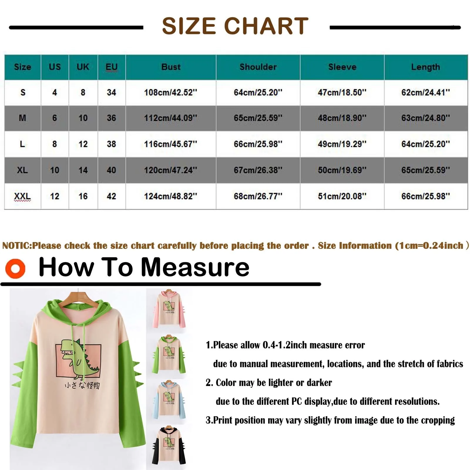 

Fashion Women Sweatshirt Casual Print Long Sleeve Splice Dinosaur hoodies Sweatshirt Tops Women Fashion Casual Loose