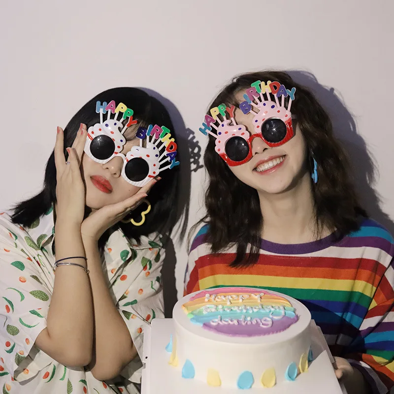 Вечерние очки в форме торта на день рождения Декорации для фотосессии 7|Маски