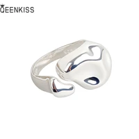 qeenkiss rg631 fine jewelry wholesale fashion ladies birthday wedding gift simple water drop 18kt gold white gold open ring