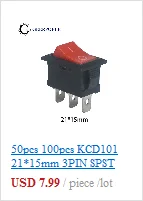 10 шт. 20 шт. KCD4 31*25 мм DPST 4PIN 16A/250 в красный/зеленый Кнопка ВКЛ/ВЫКЛ положение оснастки лодка кулисный переключатель медные ножки