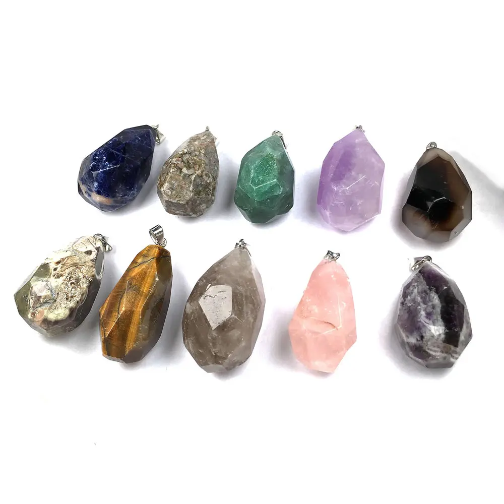 Модная Натуральная каменная подвеска неправильной формы амулеты для