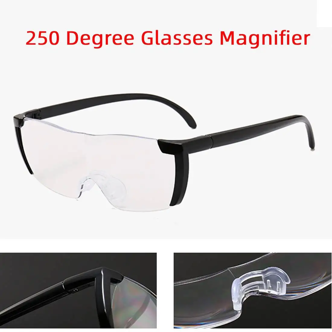 

1.6 X Magnifier Glasses 250 Degree Magnifying Eyewear Reading Tool Portable Glasses Gift Eye Protection For Parents