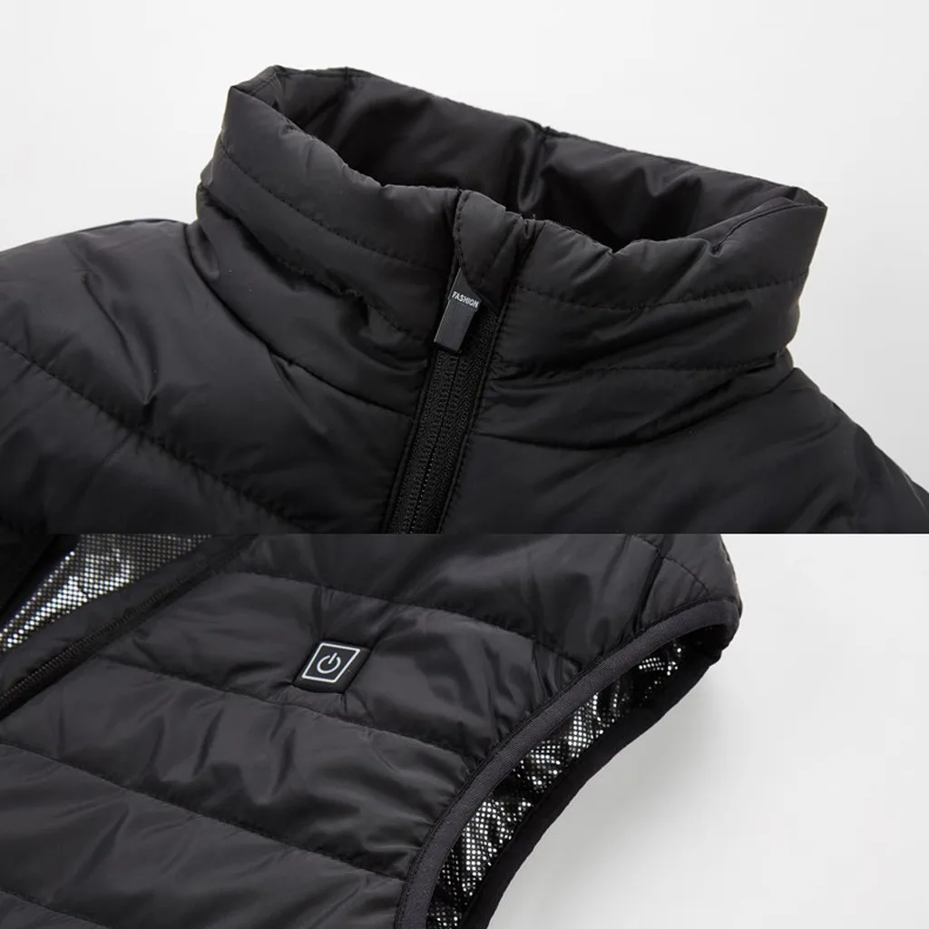 

9 Areas Heated Vest Jacket USB Unisex Winter Electrically Heated Sleeveless Jacket Outdoor Fishing Hunting Waistcoat Hiking Vest