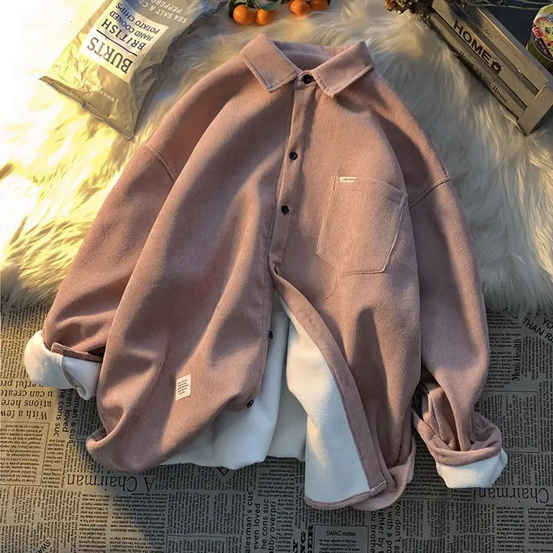 

Corduroy Women Blouses Tunic Shirts Womens Tops and Blouses 2022 Women's Long Sleeve Clothing Button Up Down Loose New Y588