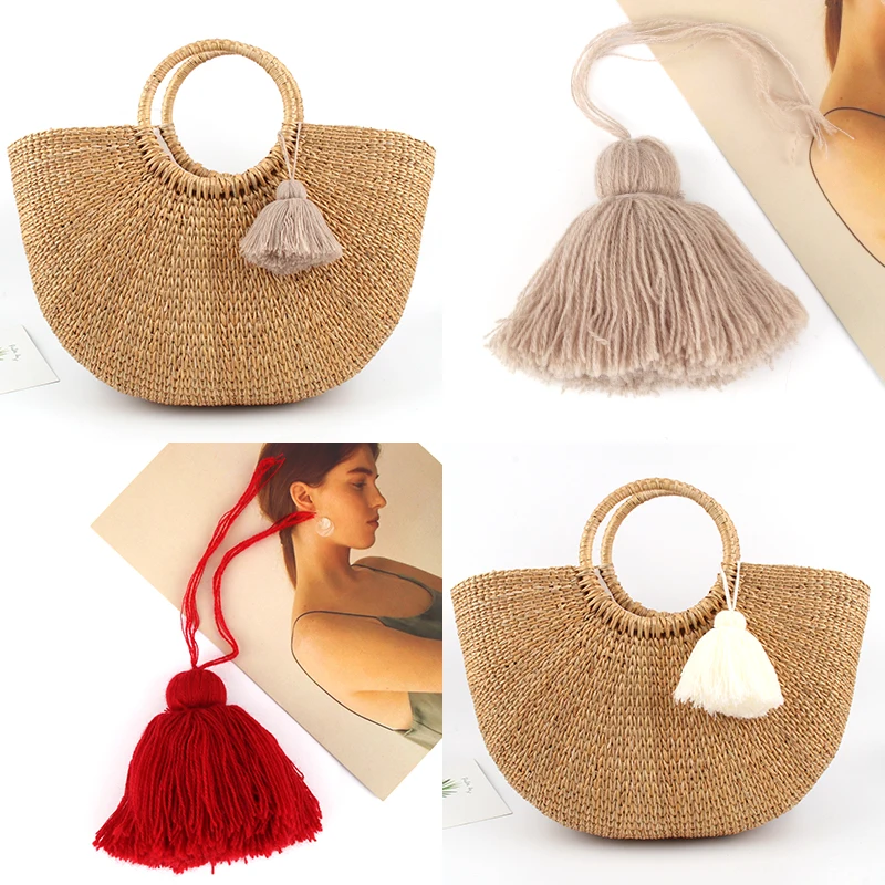 1 шт. милый шерстяной брелок ручной работы с кисточками Женская сувенирная