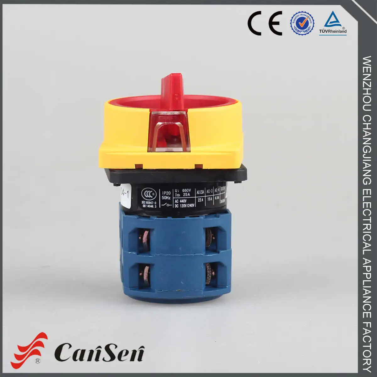 CANSEN LW26-25 CA20 Ith 25A навесной замок поворотный кулачковый переключатель ВЫКЛ-ВКЛ 0-1 2 положения 4 полюса 8 терминалов
