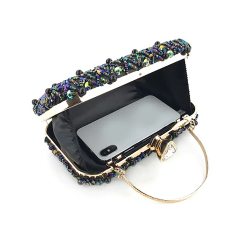 2019 модные вечерние сумки с блестками цветной бисер Женские официальные сумка на