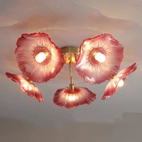 nordic glass lampshade led ceiling chandelier gold living room girl bedroom kitchen accesories home decoration luxury fixture