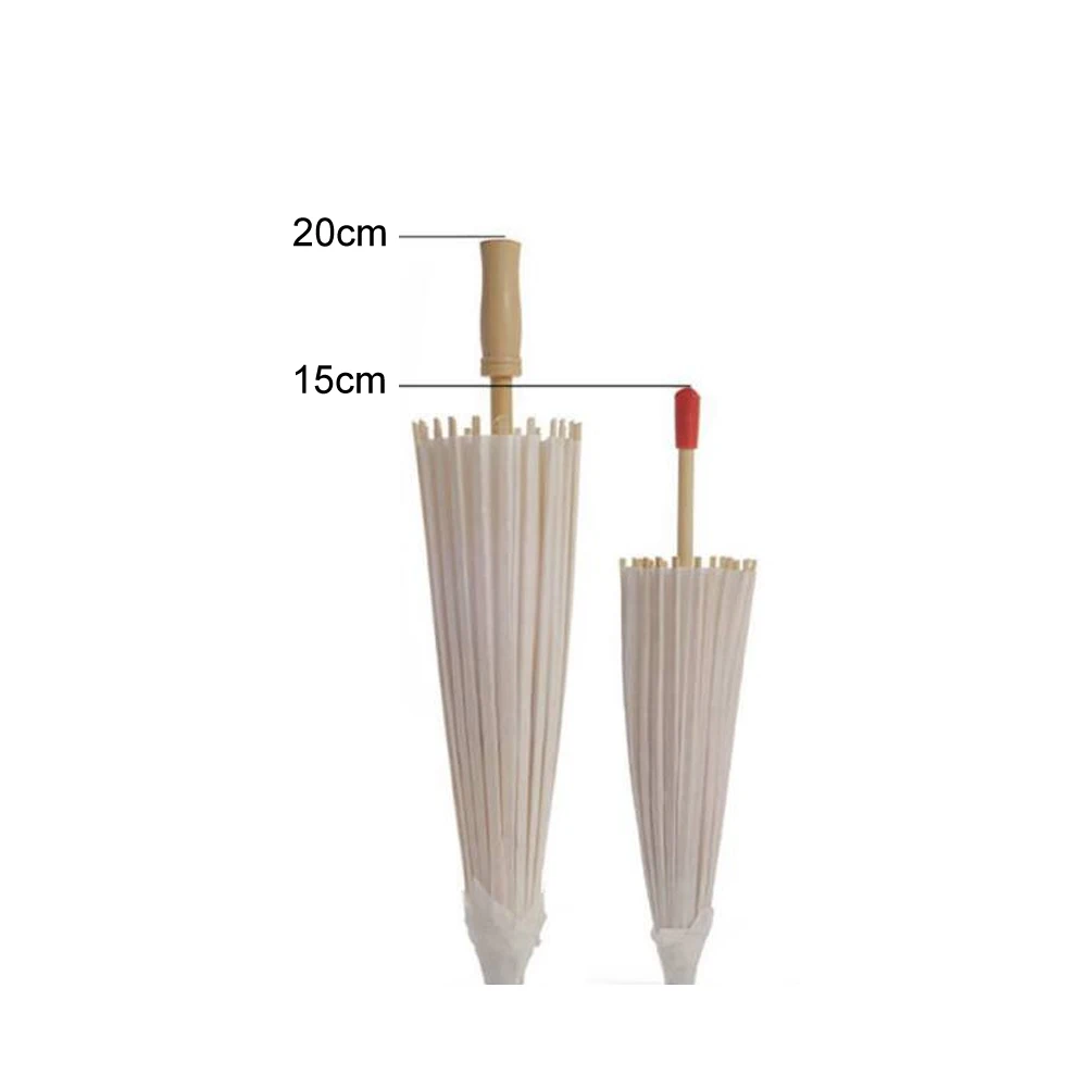 White diy blank oil paper umbrella craft art painting hand painted and wood vintage Rain gear | Дом и сад