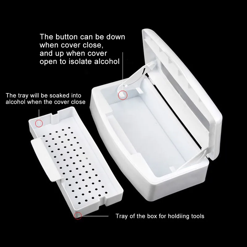 Disinfection Tray Box Alcohol For Manicure Instruments Steel Metal Nipper Equipment Tool | Красота и здоровье