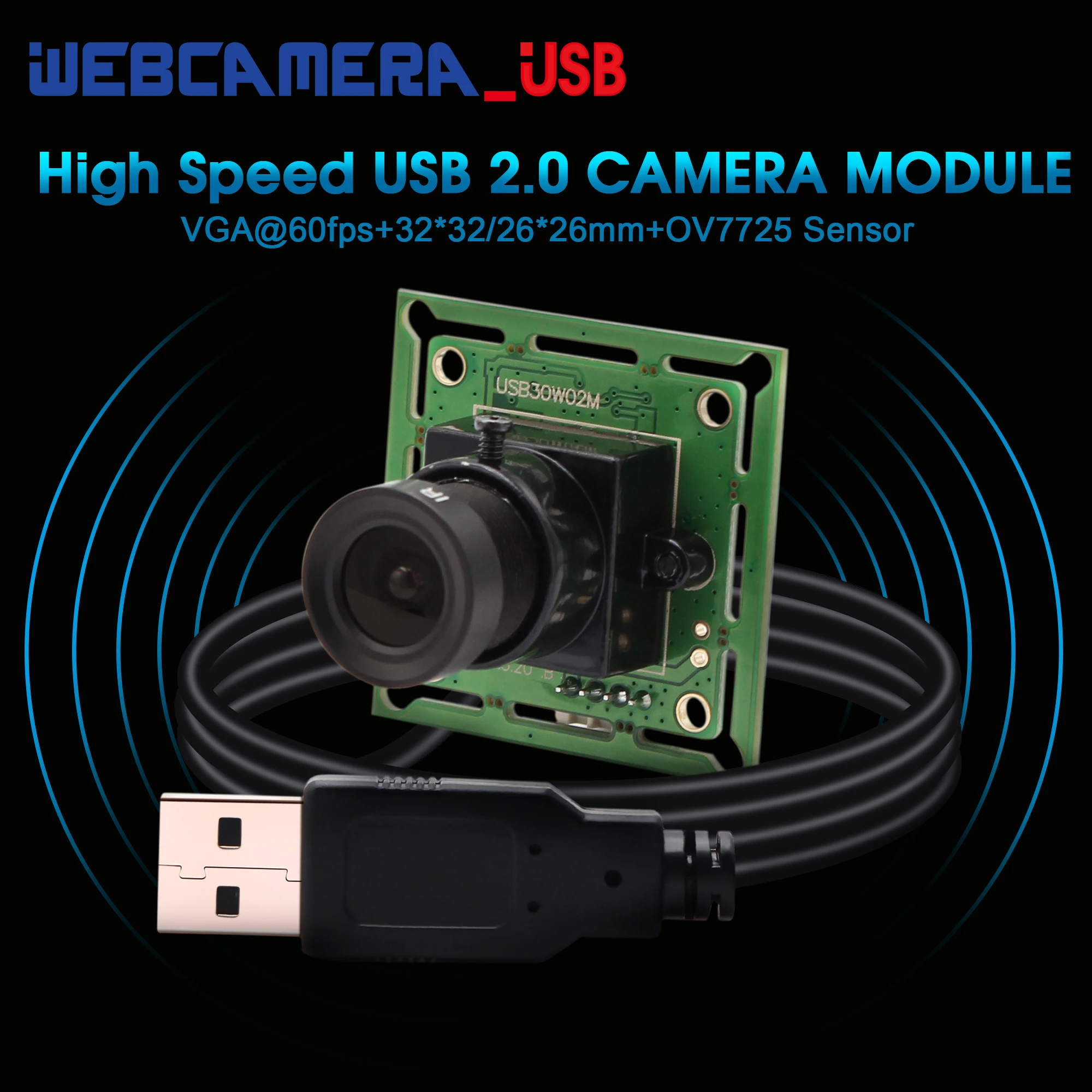 640*480P Модуль камеры 1/4 дюйма CMOS OV7725 USB 2 0 MJPEG 60fps мини плата usb маленький веб-камера