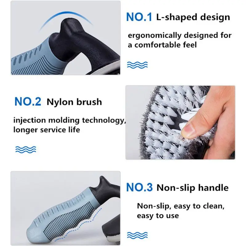 

2pcs/set Tire Wheel Hub Cleaning Brush Car Motorcycle Tyre Washing Dust Cleaner W0YD