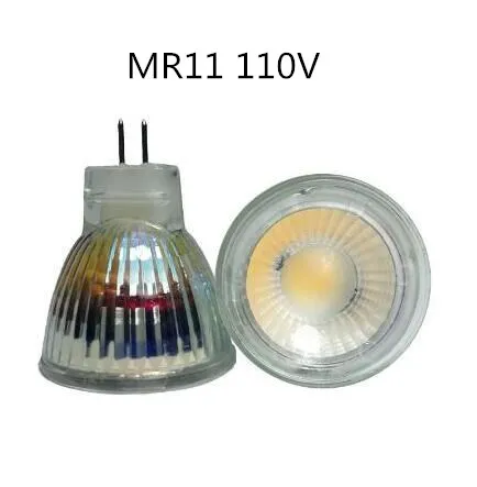 Новое поступление MR11 110V 220V COB Светодиодный точечный светильник стеклянный корпус GU4 лампа светильник AC/DC 12V MR11 5W светодиодная лампа, теплый белый свет/белый - Испускаемый цвет: MR11 COB  110V
