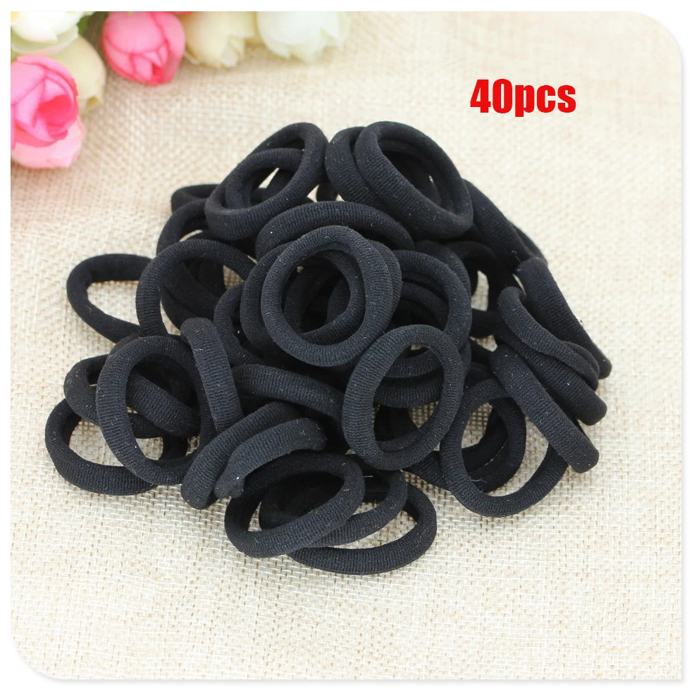 Эластичные резинки для волос девочек черные и белые аксессуары резинка 2019