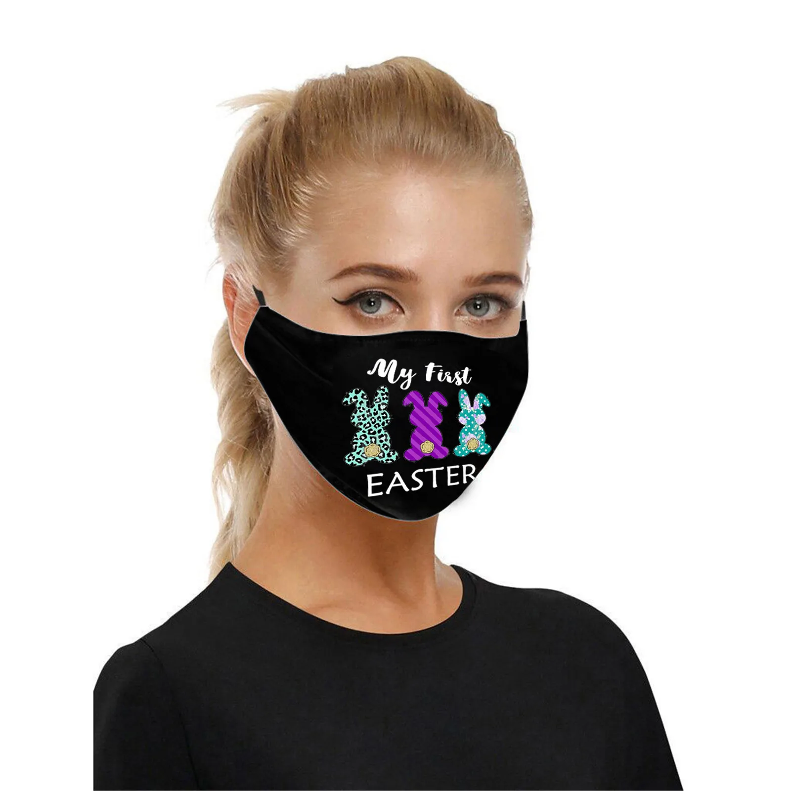 

5PCS New Zealand Easter Mask Rabbit Bunny Dwarf Mask Funny Easter Bunny Rabbit Comfortable Easter Print Mask With 10Filters HOT