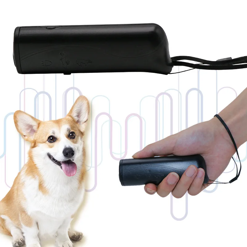

Pet Dog Pest Repellent Anti-barking Stop Barking Trainer Trainer LED Ultrasonic 3 In 1 Anti-barking Ultrasonic Without Battery