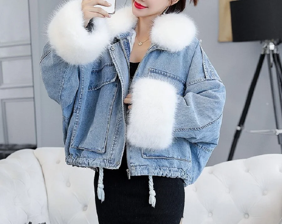 

Теплая куртка-бомбер женская WinterJacket Пальто модная Женская Классическая джинсовая Ветровка Куртки женские повседневные джинсовые куртки д...