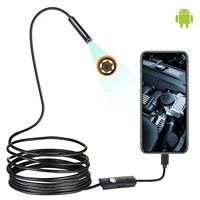 mini endoscope camera waterproof endoscope borescope adjustable soft wire 6 leds 7mm android type c usb inspection camea for car