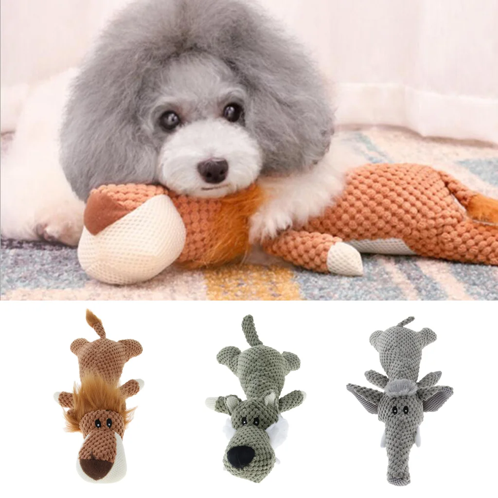 

Noisy Dog Toy - Non Toxic Bite Resistant / Elephant Shape - Interactive Stuffed Dog Toy