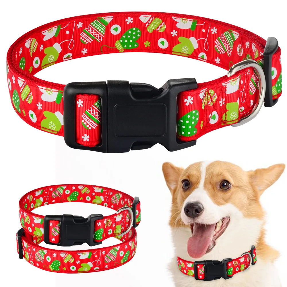 Маленький Средний Большой собачий Рождественский ошейник для питомца щенка