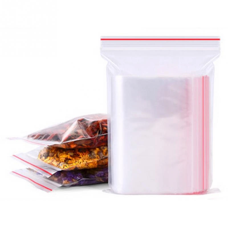 100 шт. Resealable мешки замка застежка молнии уплотнения собственной личности