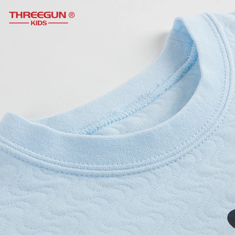 THREEGUN KIDS X DISNEY Mickey Mouse/хлопковые зимние пижамы для мальчиков Теплый комплект Зимняя