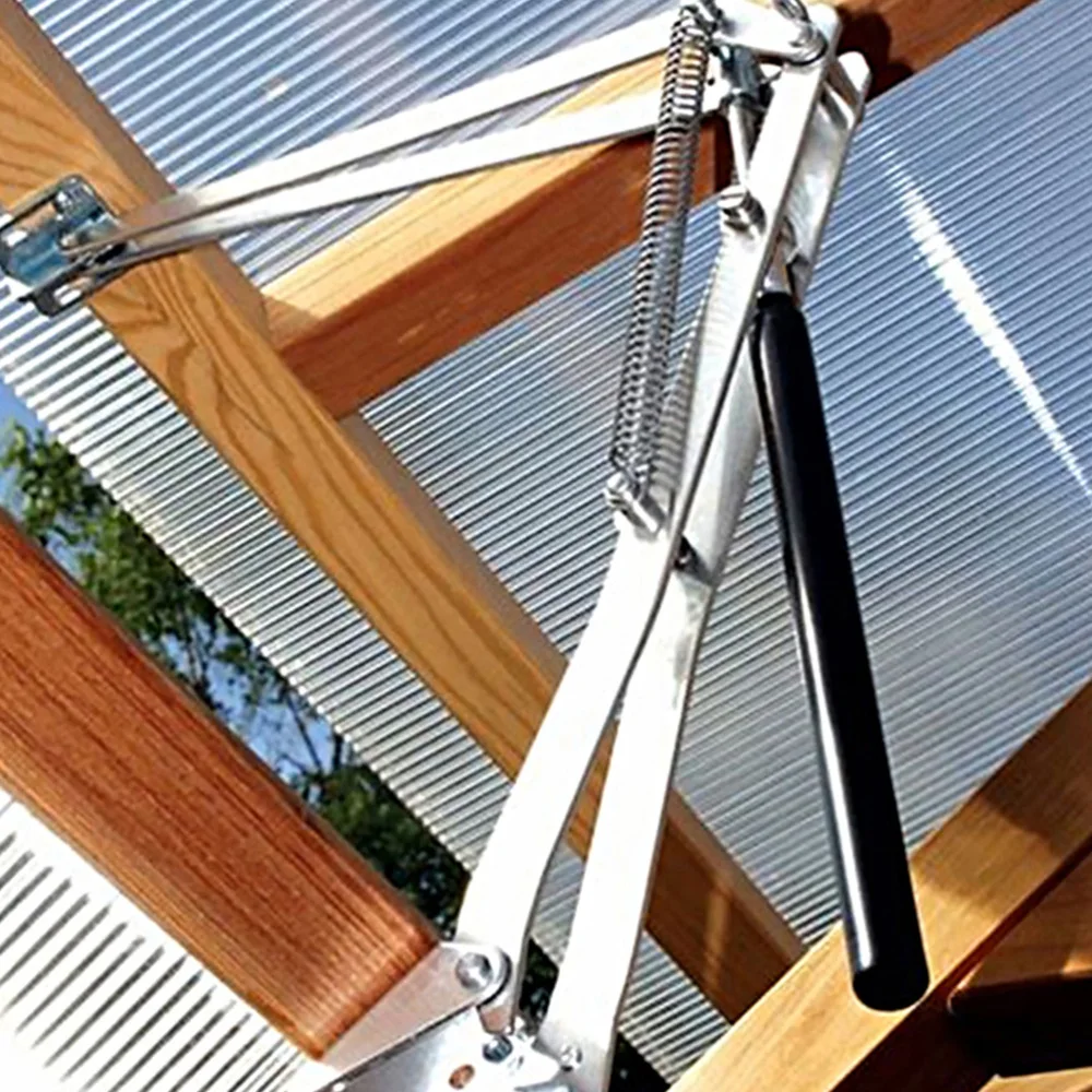 

1PC Automatic Double Springs Window Vent Opener for Greenhouses Use (Silver)