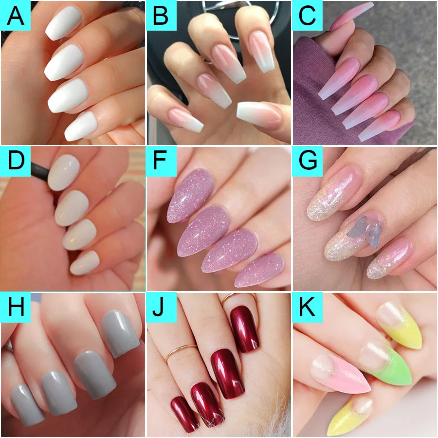 500 шт./пакет гроб балетки накладные ногти длинные стилет советы полное покрытие