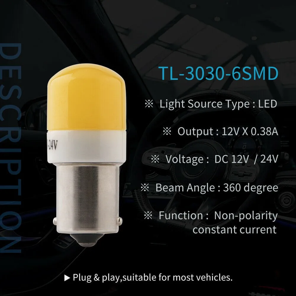 

DC12-24V лампы высокой яркости, сменный светодиодный светильник 1156, сигнал поворота, 2 шт.