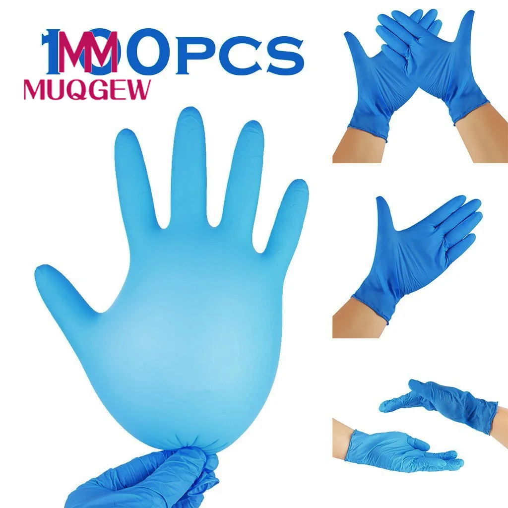 

100pcs Black Disposable Rubber Powder-free Pvc Transparent Gloves Wonderlife_aliexpress Kitchen Cleaning Rubber