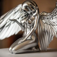 art angel female wings knee cape cap resin crafts ornaments