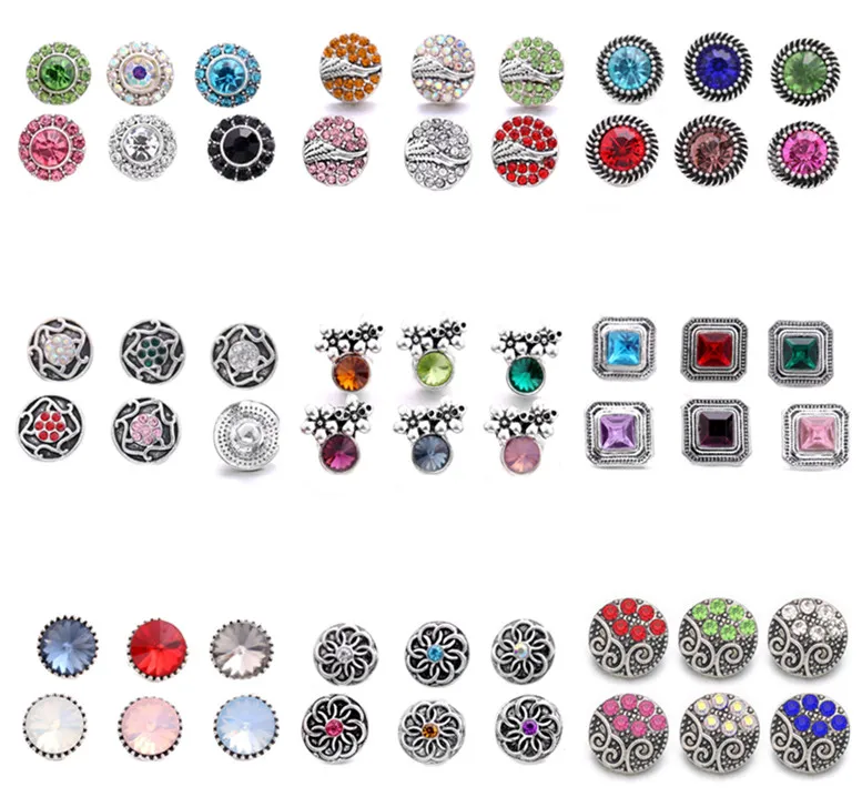 10 шт./лот Новое поступление 12 мм круглые мини-пуговицы со стразами ювелирные