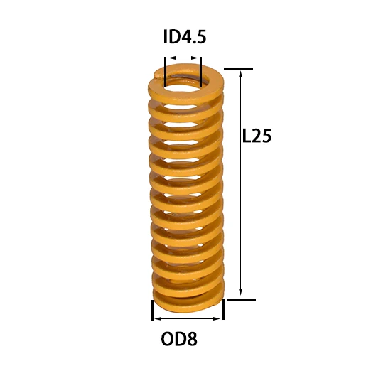 OD8mm x L25mm Нагретые пружины для кровати светильник сжатие нагрузки пружина DIY Экструзионная пружина для 3d принтера CR-10 10S S4 Ender 3 MK8 - Цвет: OD8mm x L25mm