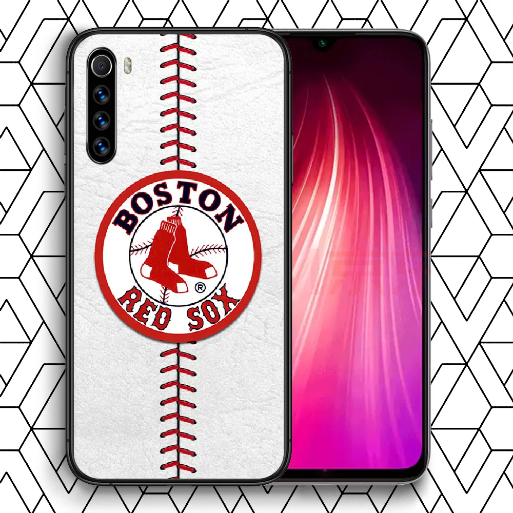 

Boston Red Sox BRS Baseball Phone Case For Xiaomi Redmi Note 7 8 8T 9 9S 4X 7 7A 9A K30 Pro Ultra black Cover Trend Etui Soft