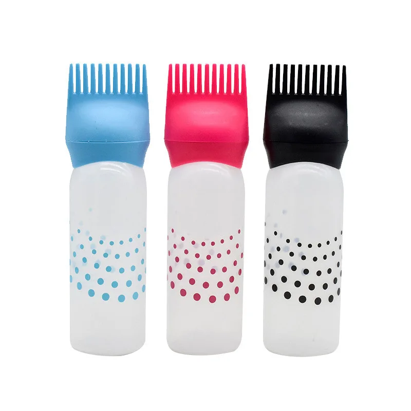 

Hot 1pc Shampoo Bottle Plastic Oil Comb Applicator Bottles Big Capacity Dispensing Salon Hair Coloring Styling Accessories