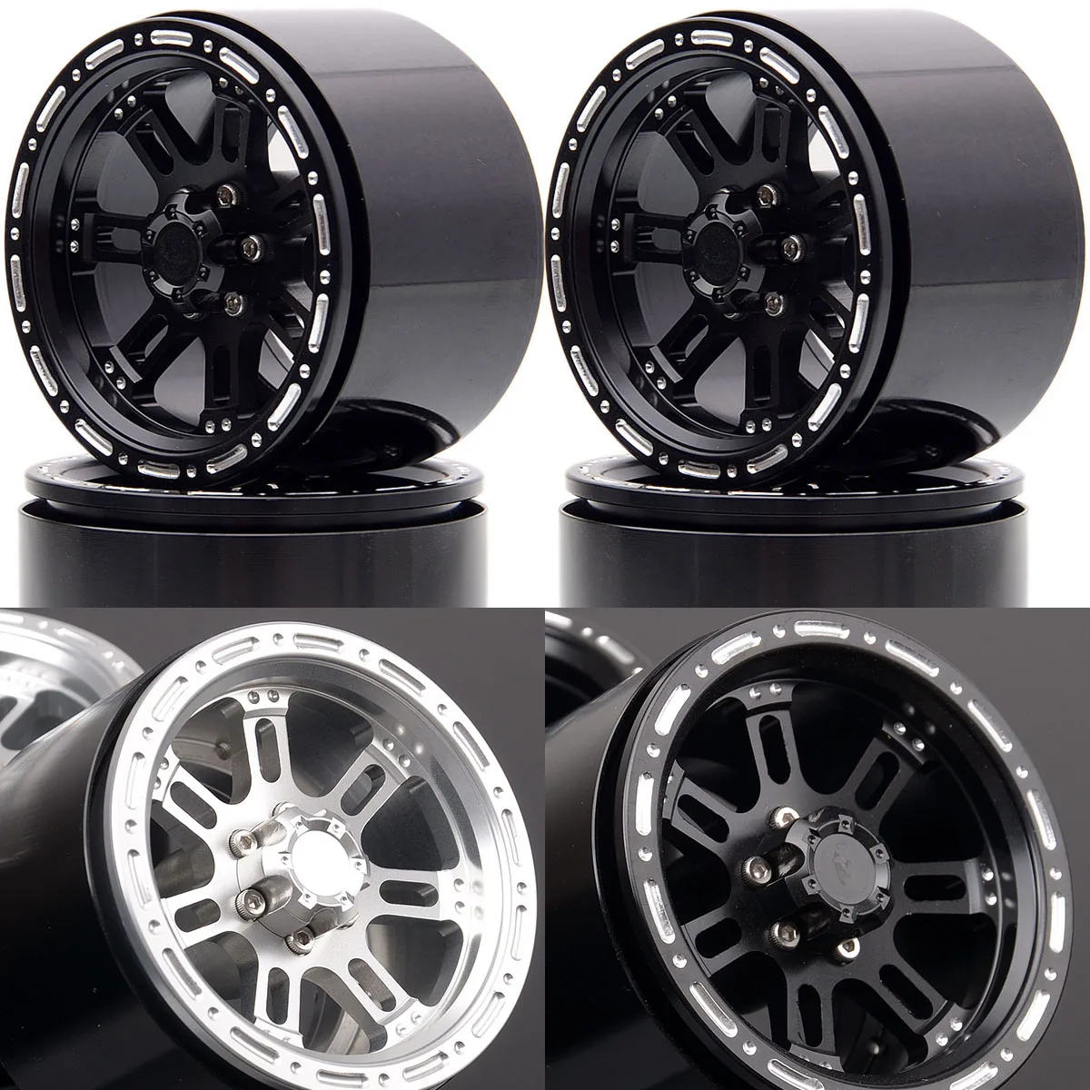 Новые ENRON 4 шт. металлические колесные диски ступицы 2," подходят для RC Rock Crawler Axial Wraith YETI SCX10 RR10 TRX4 TRX-4 KM2 90045 90031 90020