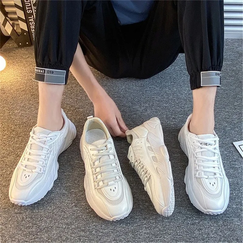 Кроссовки унисекс спортивные дышащие на платформе для бега в стиле ретро