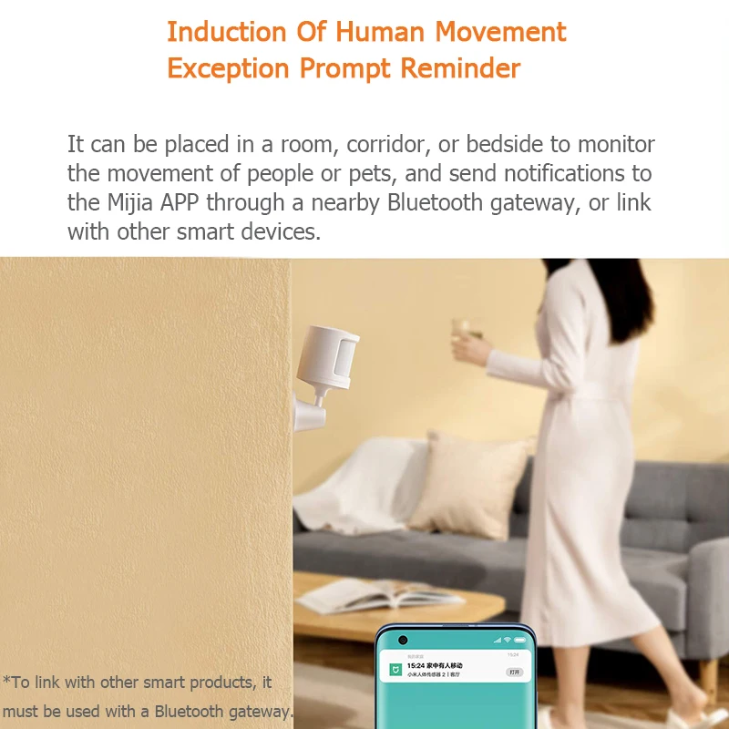 2021 New Xiaomi Mijia Human Body Sensor 2 via Android IOS Smart Movement Motion Connection For Mi home App | Безопасность и защита
