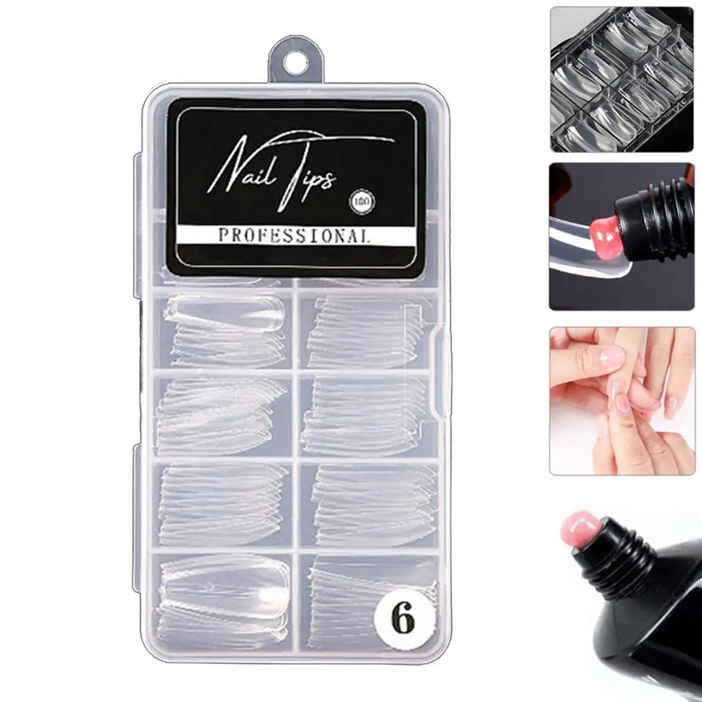 

100Pcs Ballet Non-trace Nail Plates Transparent Ultra Thin Traceless Manicure Patch Waterproof Manicure Supplies