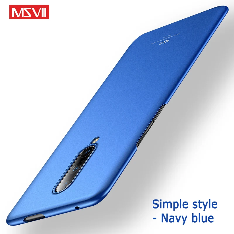 Simple Navy blue One plus 7 Pro Чехол Msvii Тонкий матовый чехол для Oneplus 6T 6 7 T Pro Чехол Oneplus7 Жесткий Чехол для One Plus 7 T Pro Чехол - Цвет: Simple Navy blue