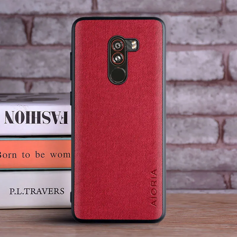 case for xiaomi pocophone f1 coque luxury textile leather skin soft hard phone cover for xiaomi pocophone f1 case funda capa free global shipping