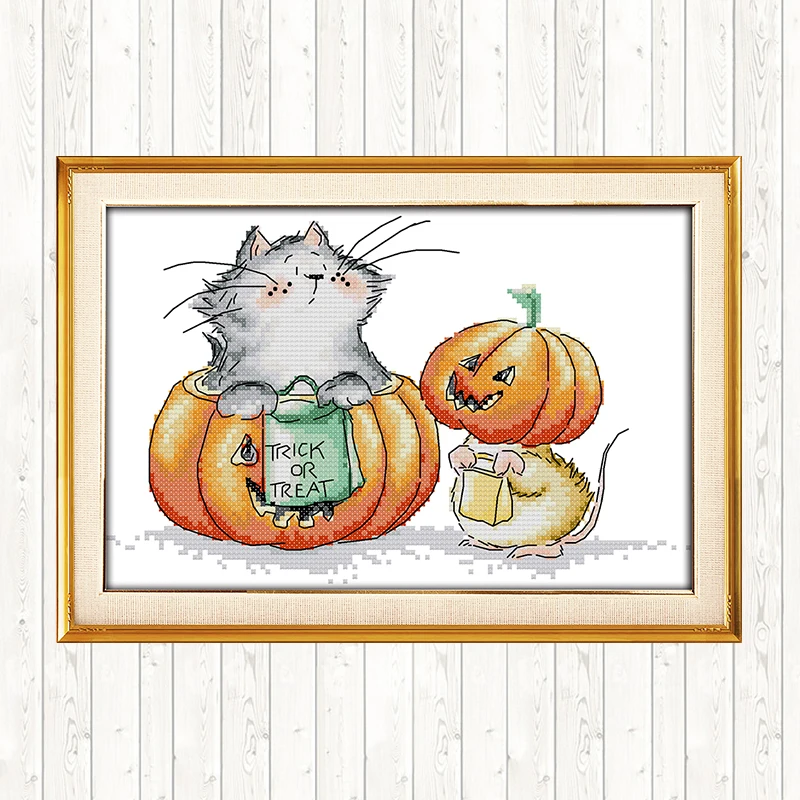 Набор для вышивки Кот и мышь | Дом сад