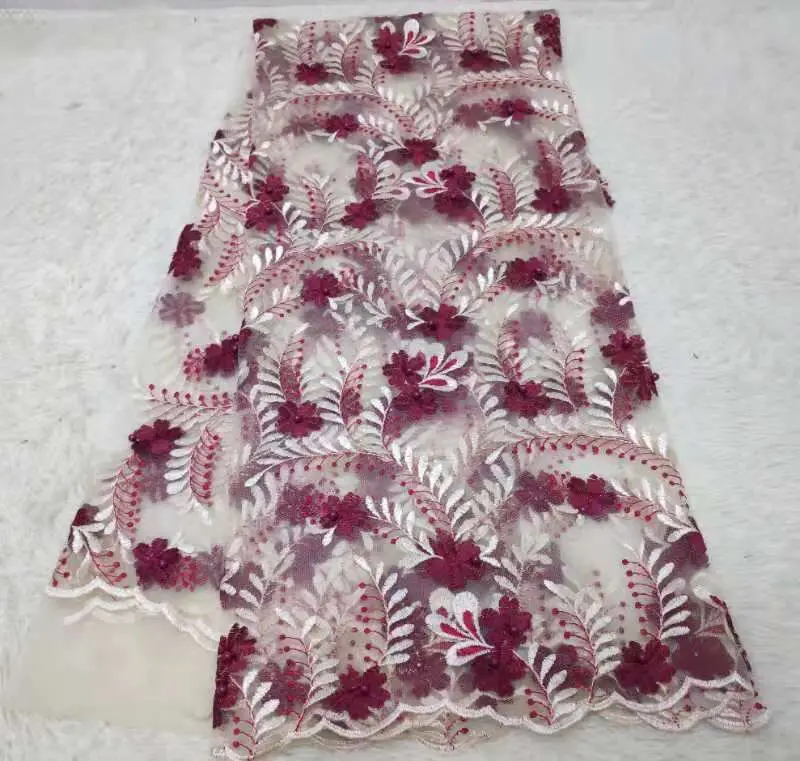 Оптовая цена французское кружево с бисером ткань 2019 африканская кружевная